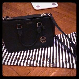 Turnlock Black Saffiano Leather Bag